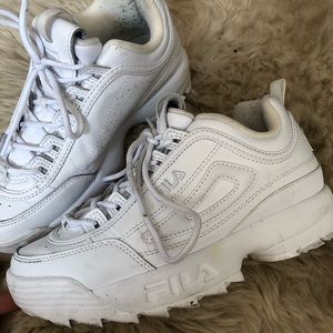 Fila Disruptors White Leather Sneakers